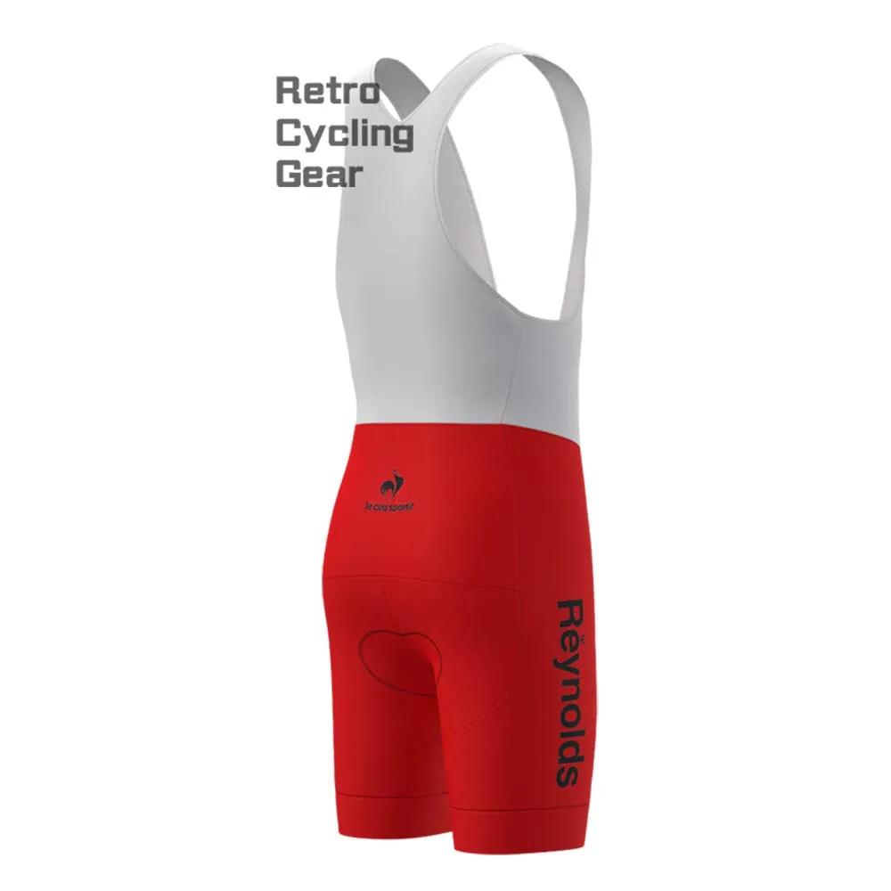 43 red Reynolds Retro Bib Cycling Shorts