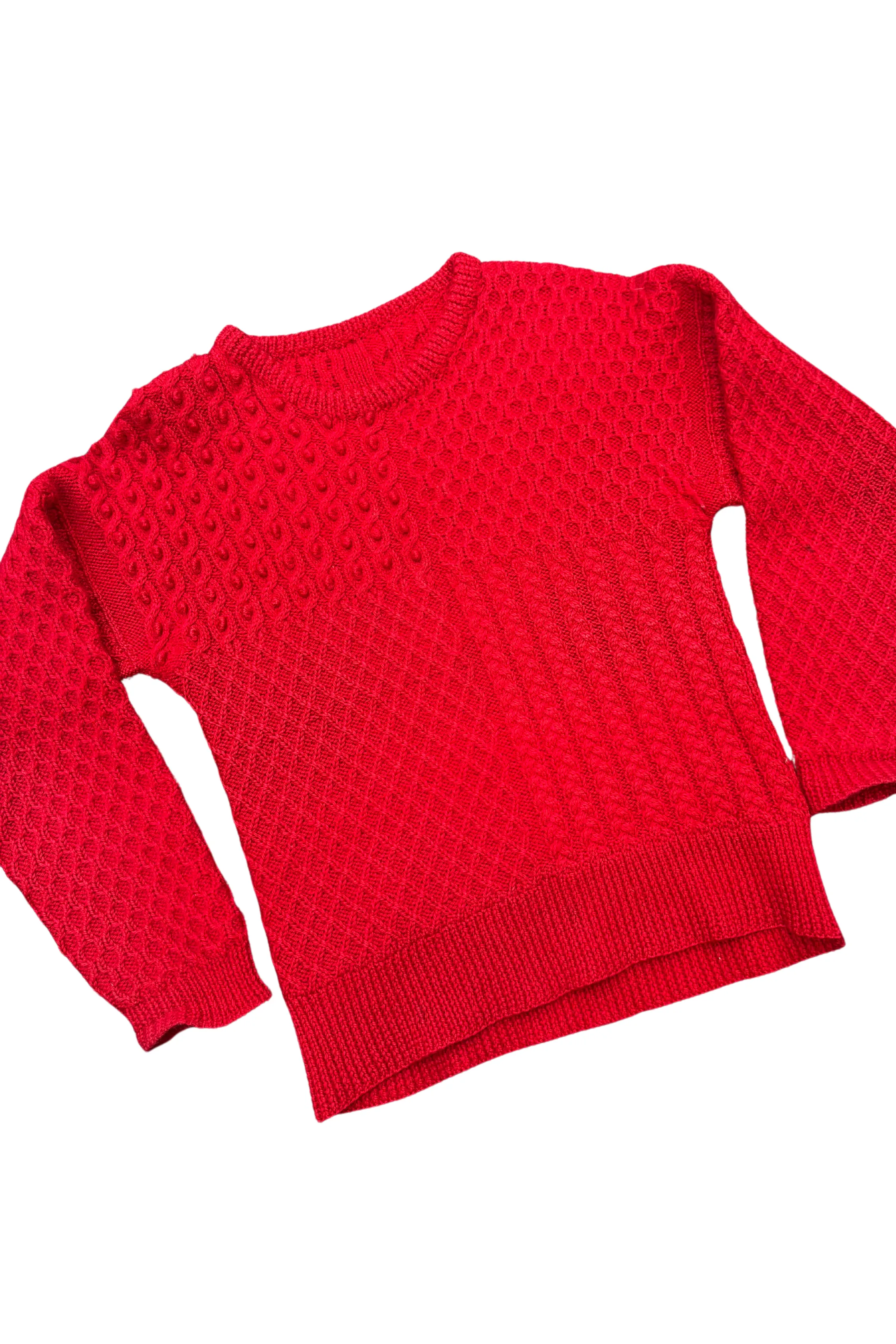 Beautiful handknit red jumper