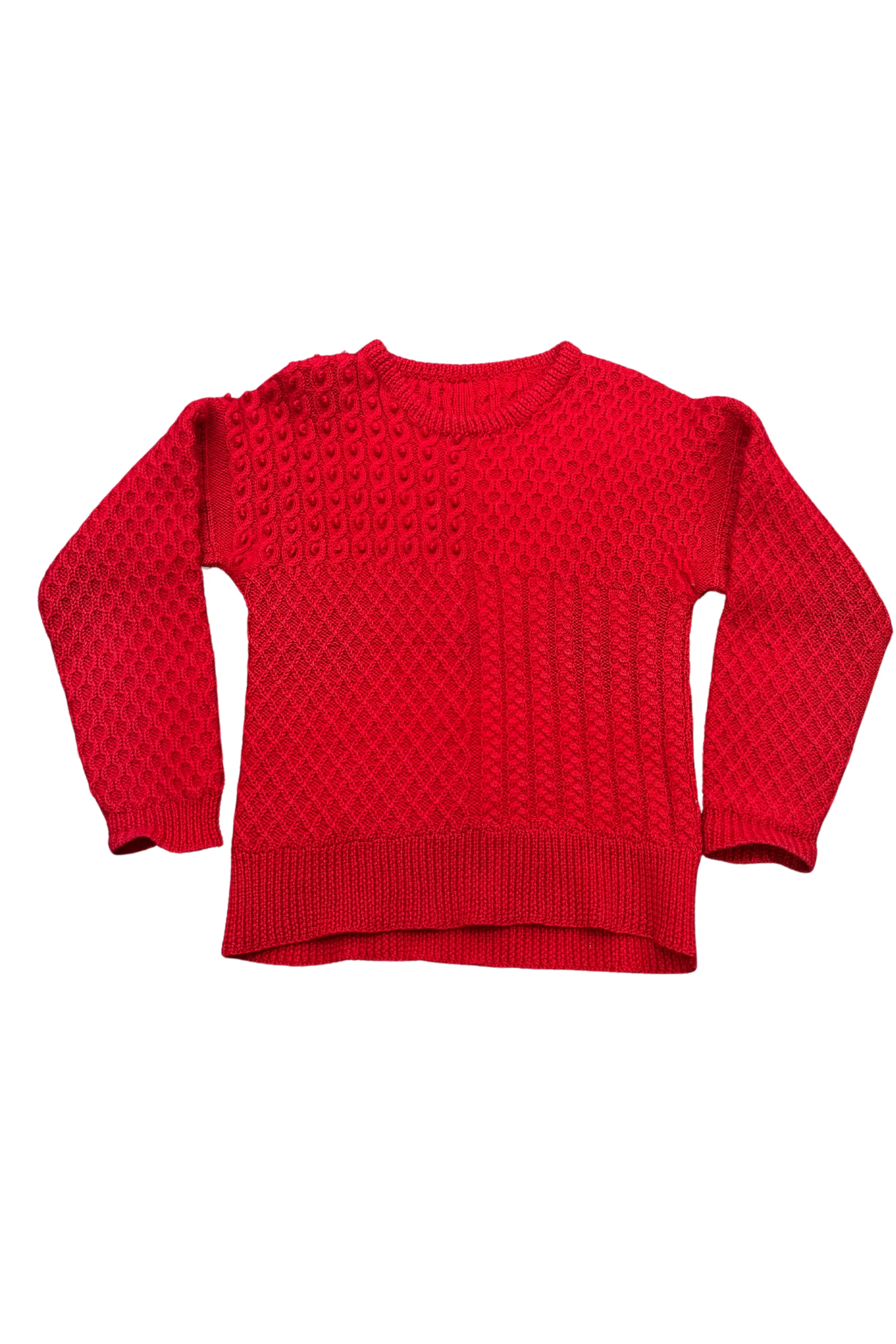 Beautiful handknit red jumper