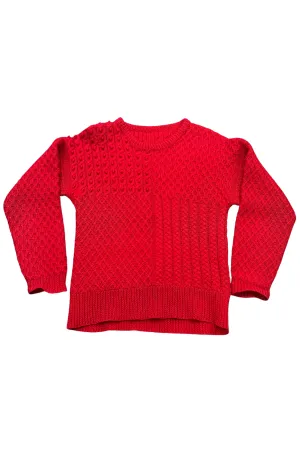 Beautiful handknit red jumper