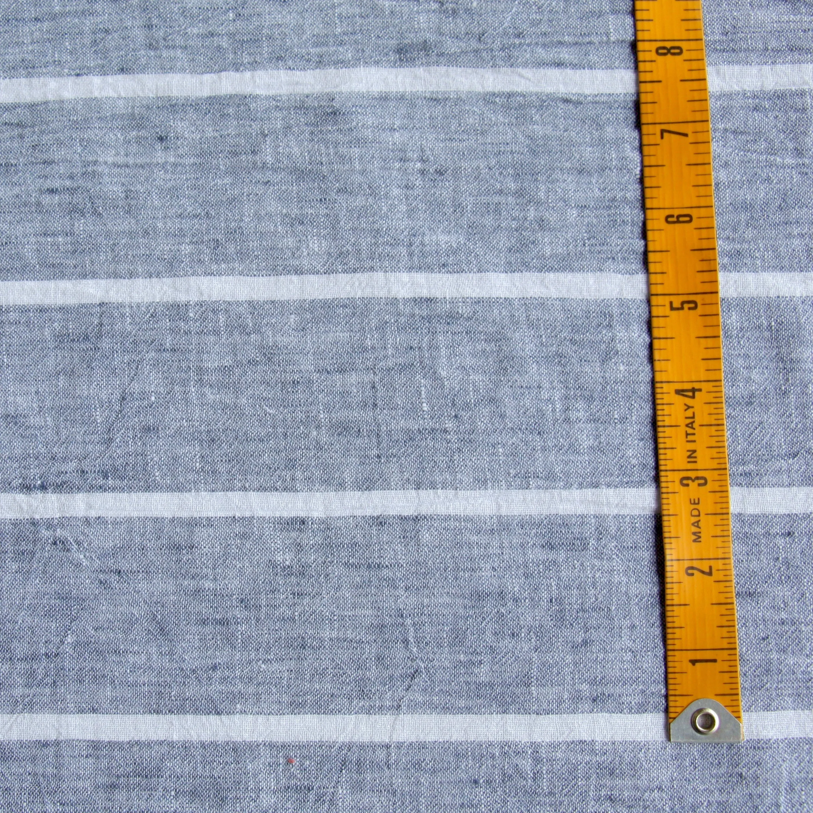 Big Stripe Navy Linen