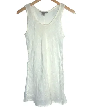 Bright Spring Ivory Sleeveless Linen Top