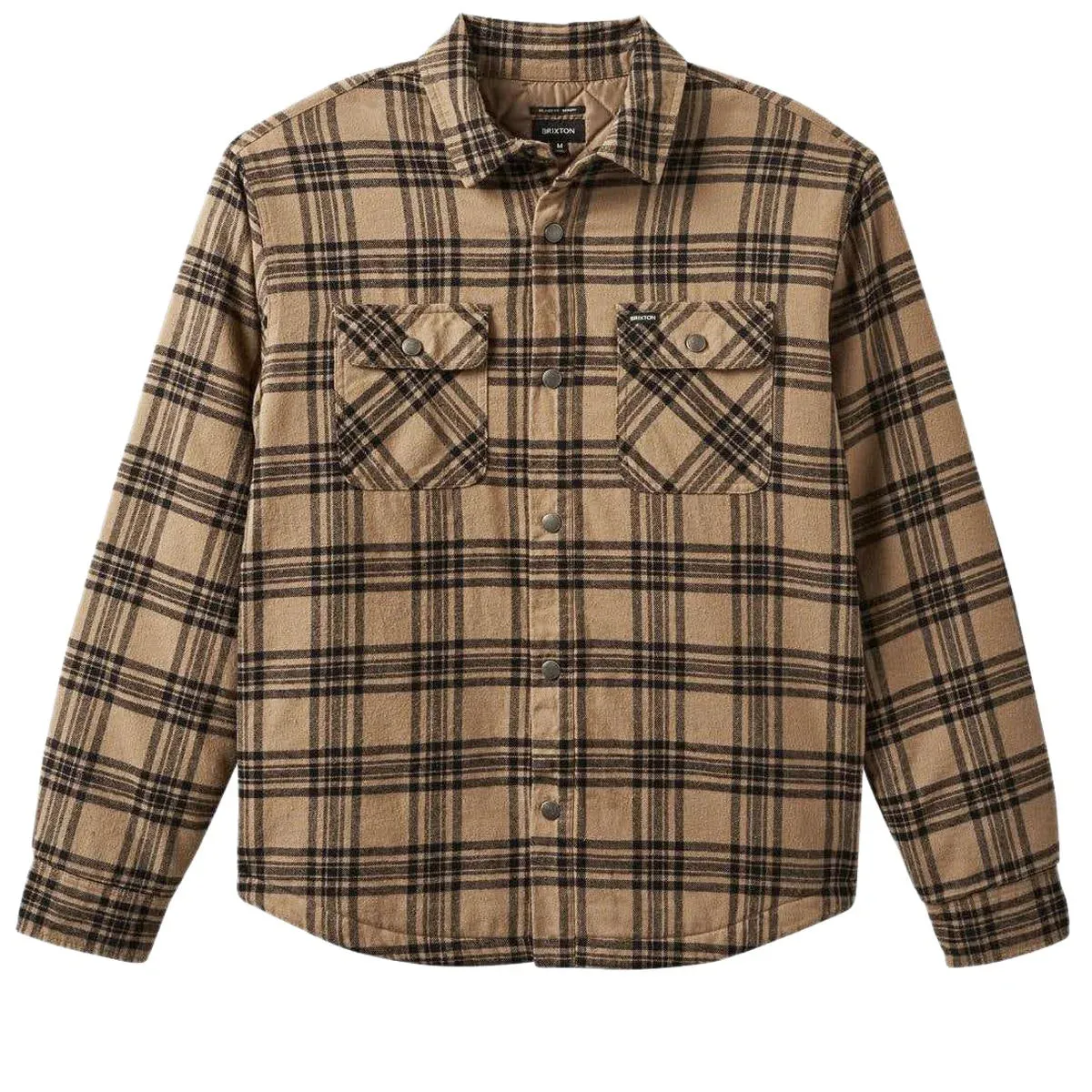 Brixton - Bowery Quilted Flannel (Woodsmoke/Black)