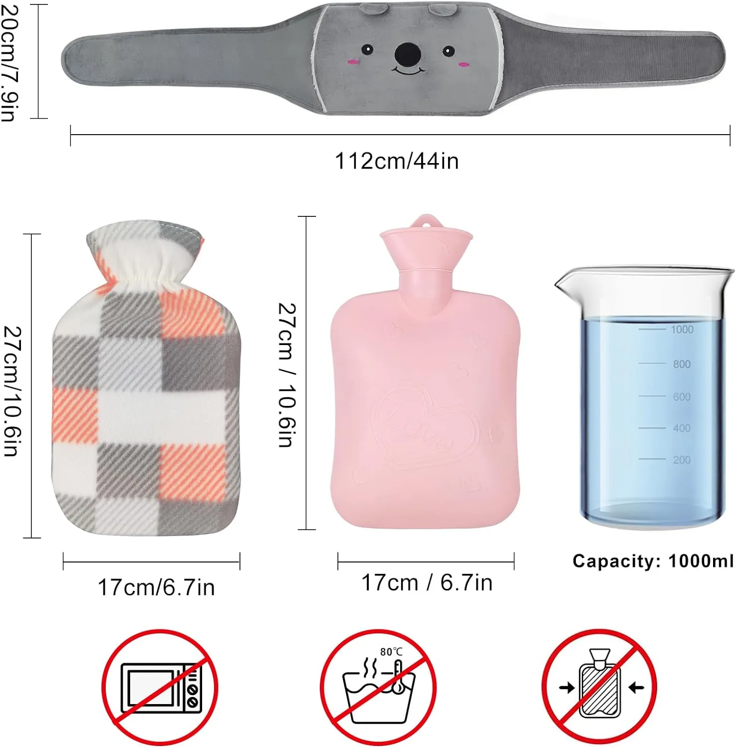 Christmas Sale 49% OFFPlush Refillable Hot Water Bottle BeltBuy 2 Save 10%