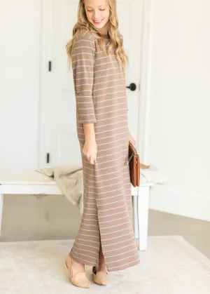 Crew Neck Long Sleeve Maxi Dress - FINAL SALE