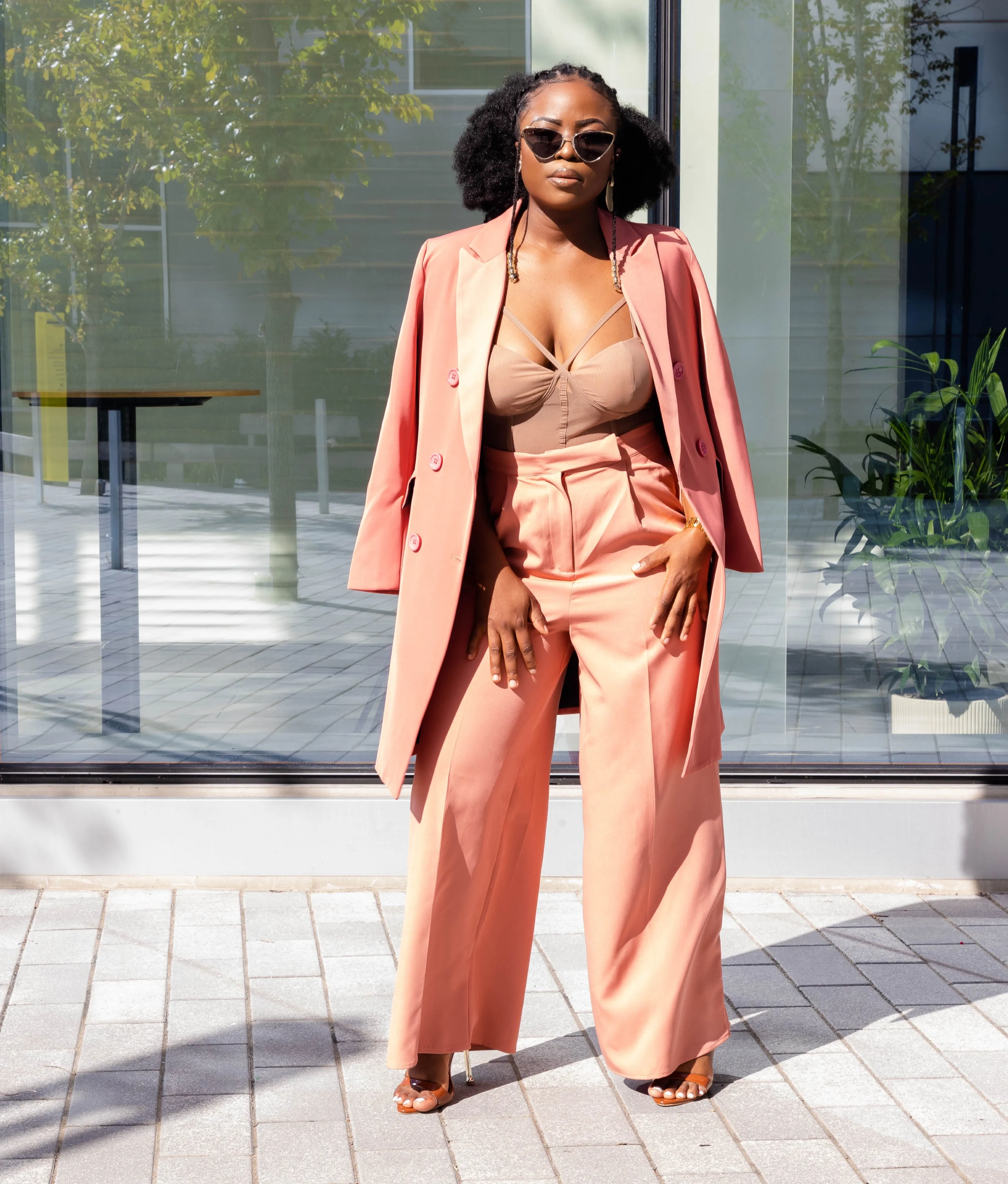 Dusty Rose Wide Leg Pant
