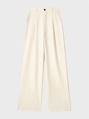 European Chic Pleated High-Waist Trousers