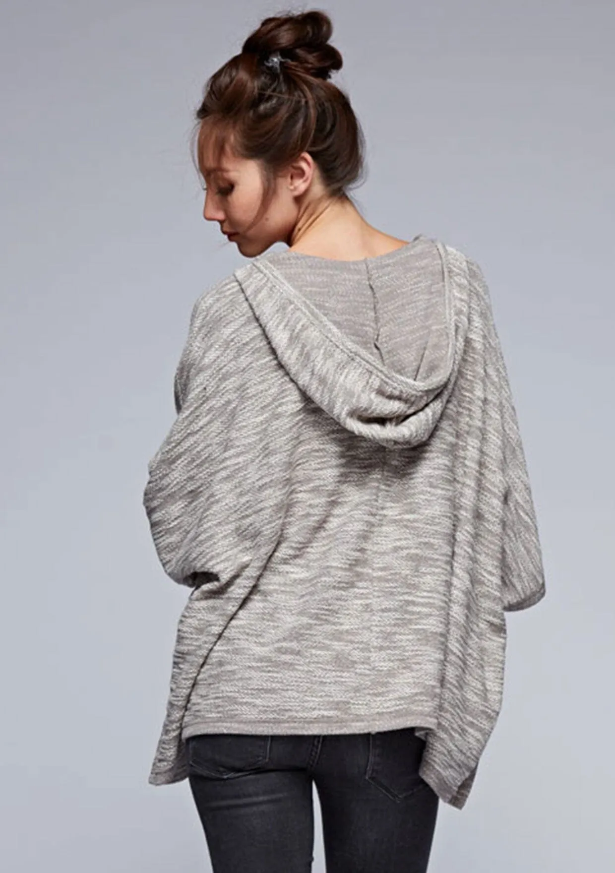 French Terry Hooded Poncho
