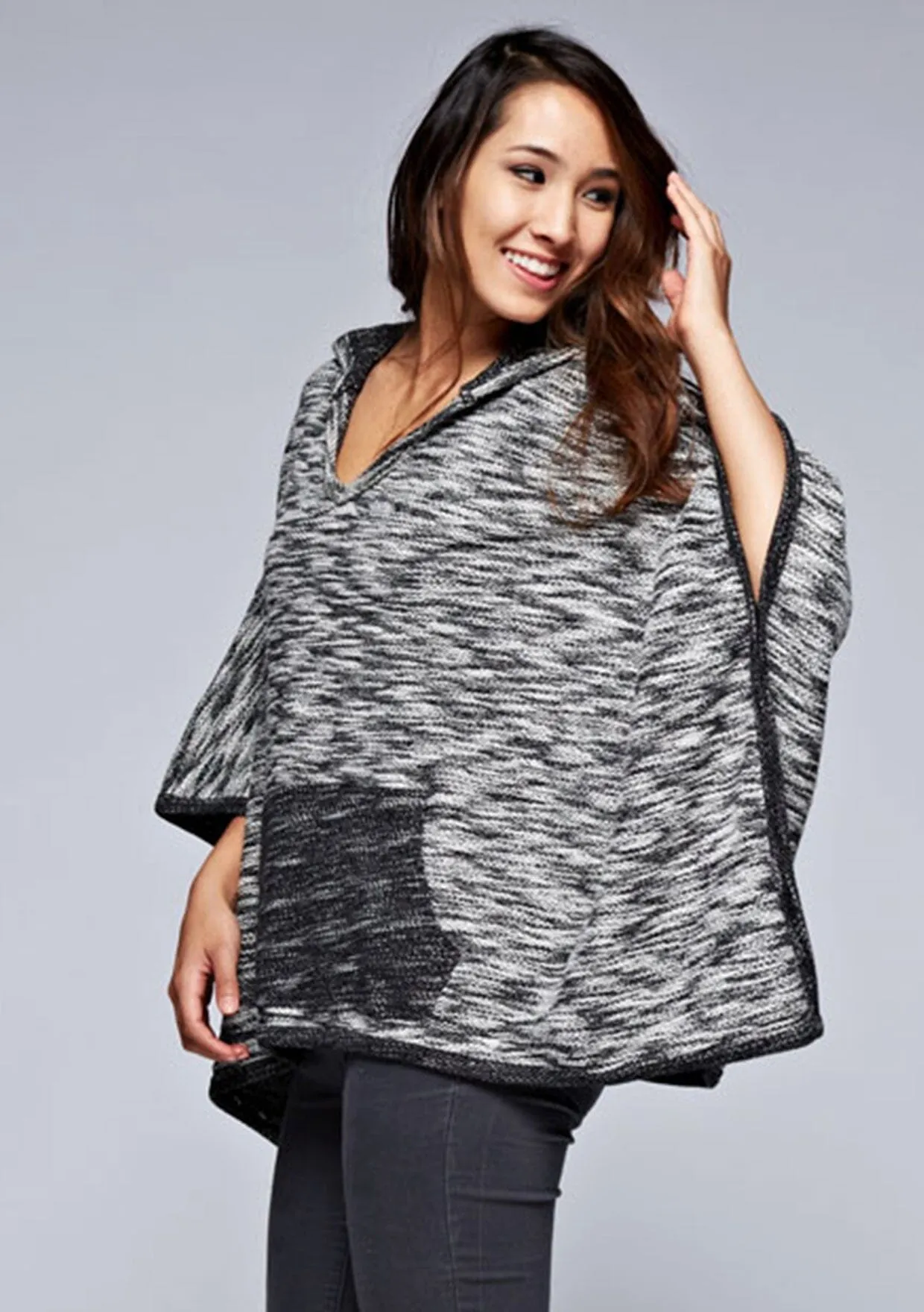 French Terry Hooded Poncho