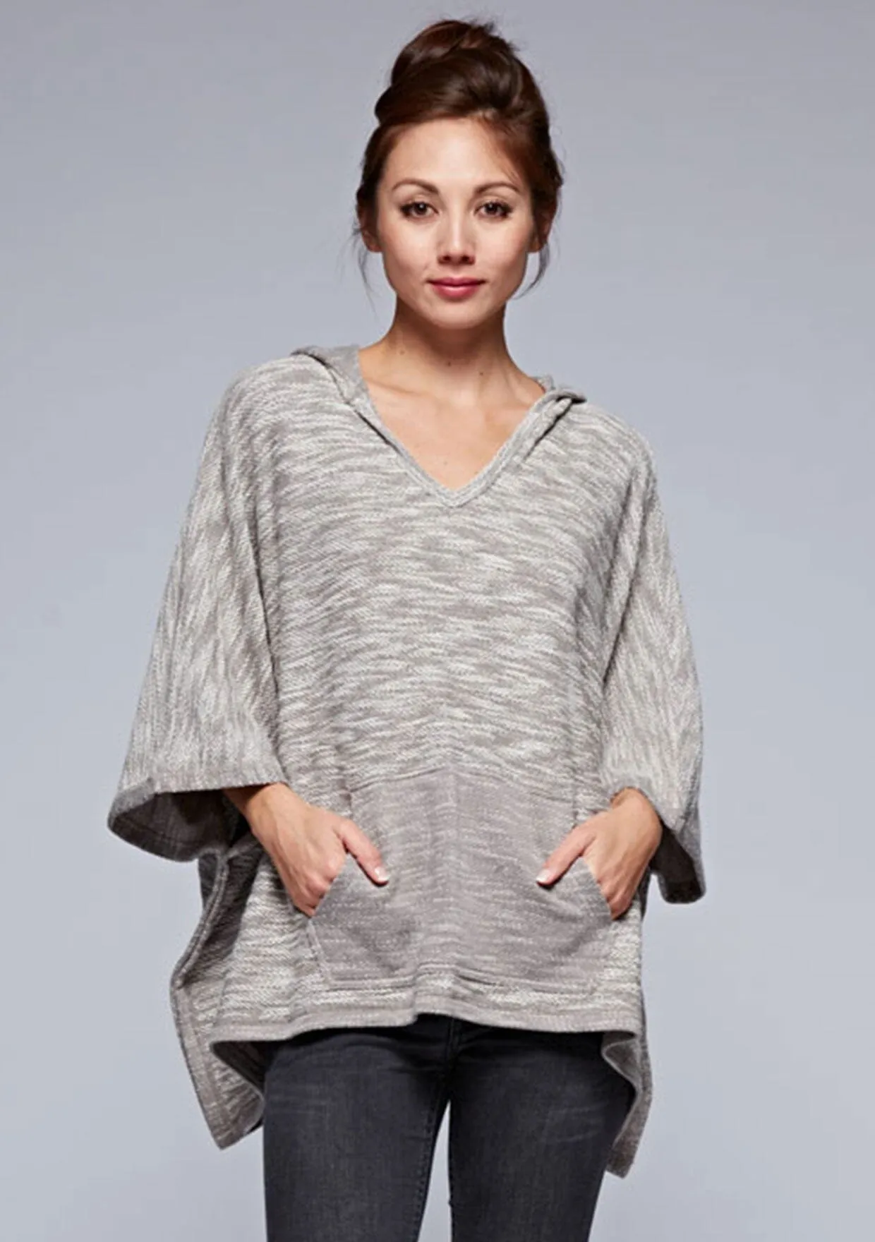 French Terry Hooded Poncho
