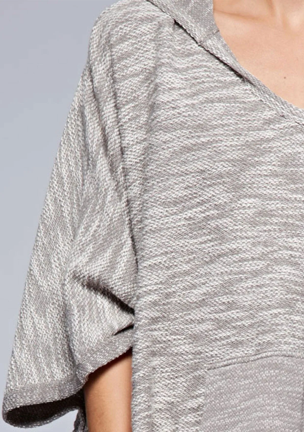 French Terry Hooded Poncho