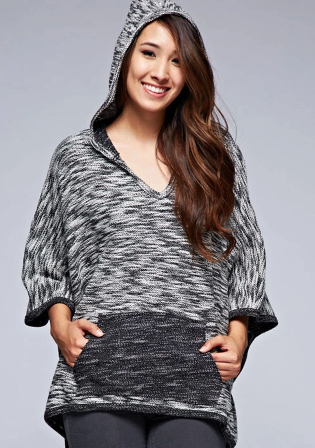 French Terry Hooded Poncho