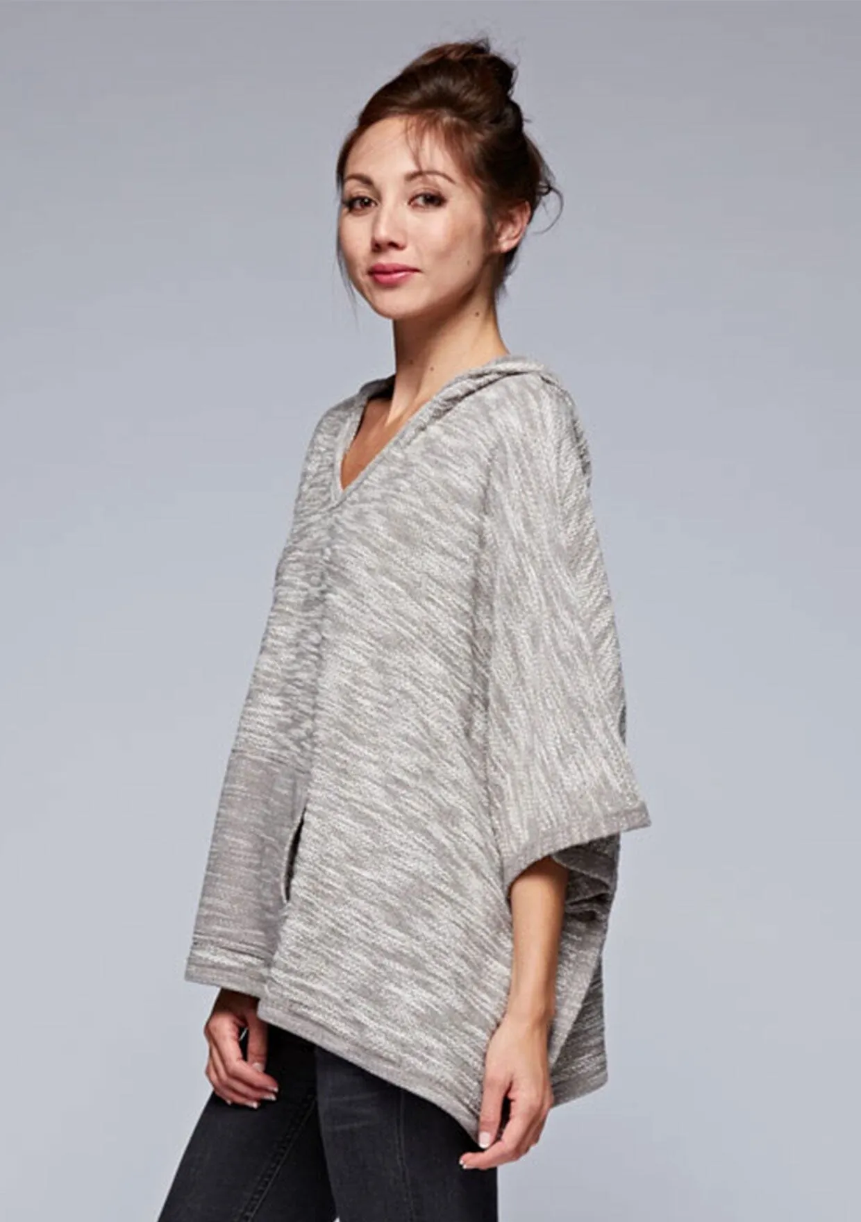 French Terry Hooded Poncho