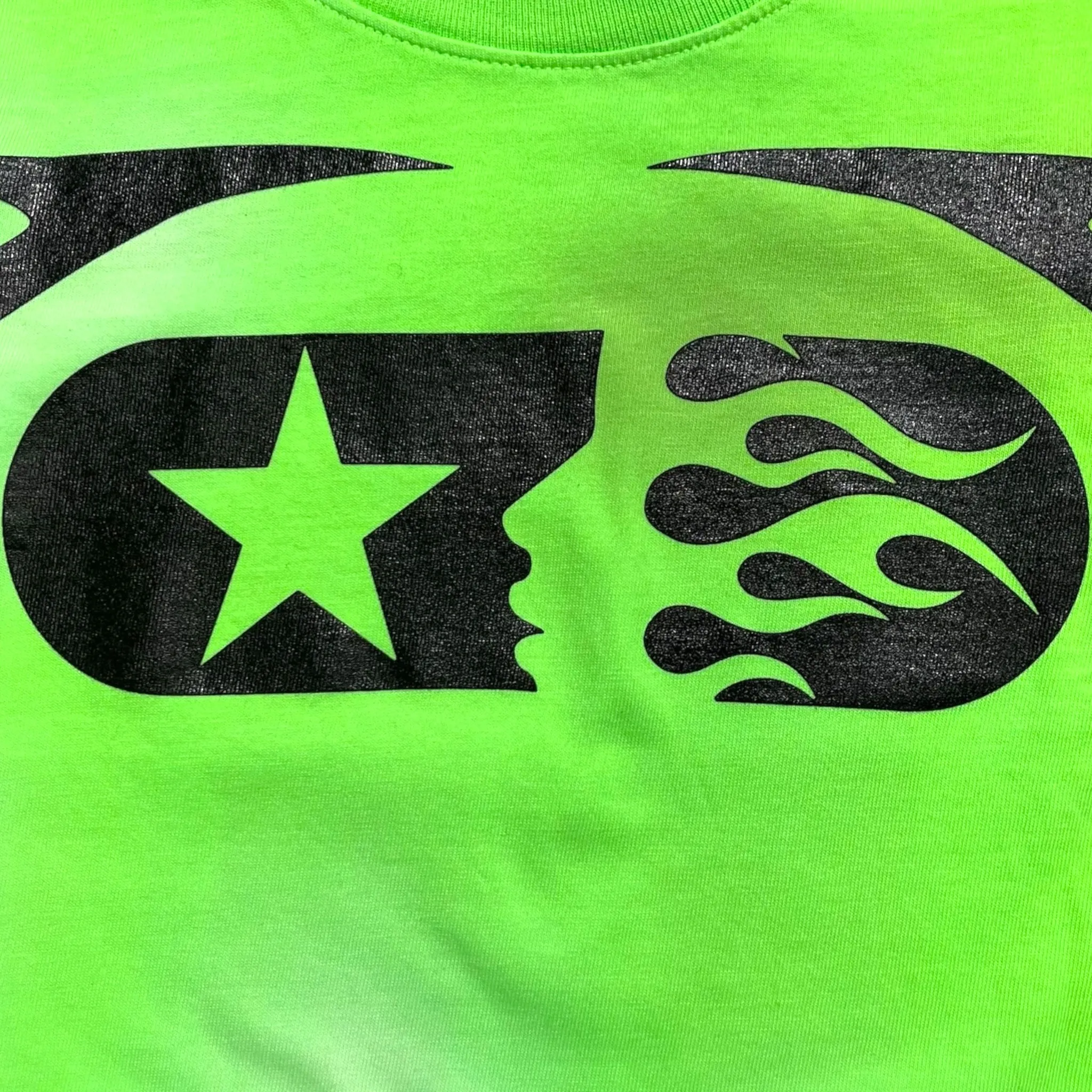 Hellstar Studios Warm Up Short Sleeve Tee Shirt Neon Green