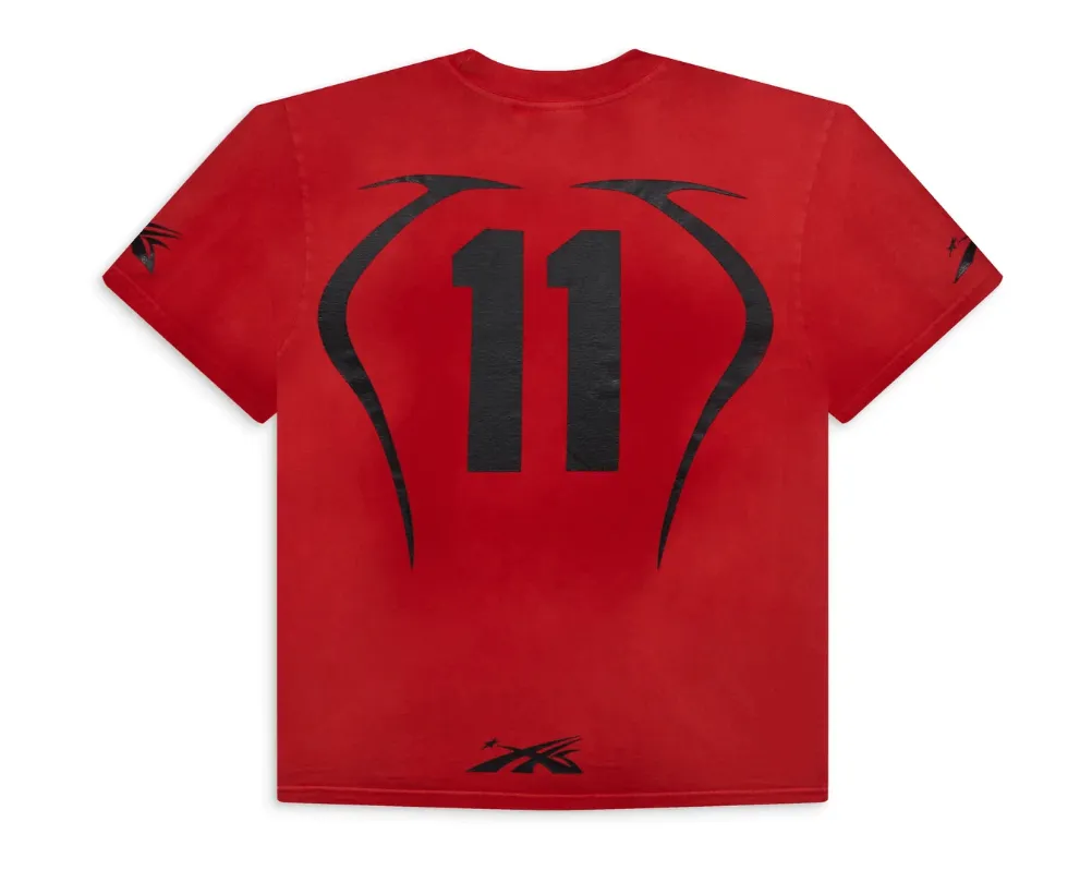 Hellstar Studios Warm Up Short Sleeve Tee Shirt Red