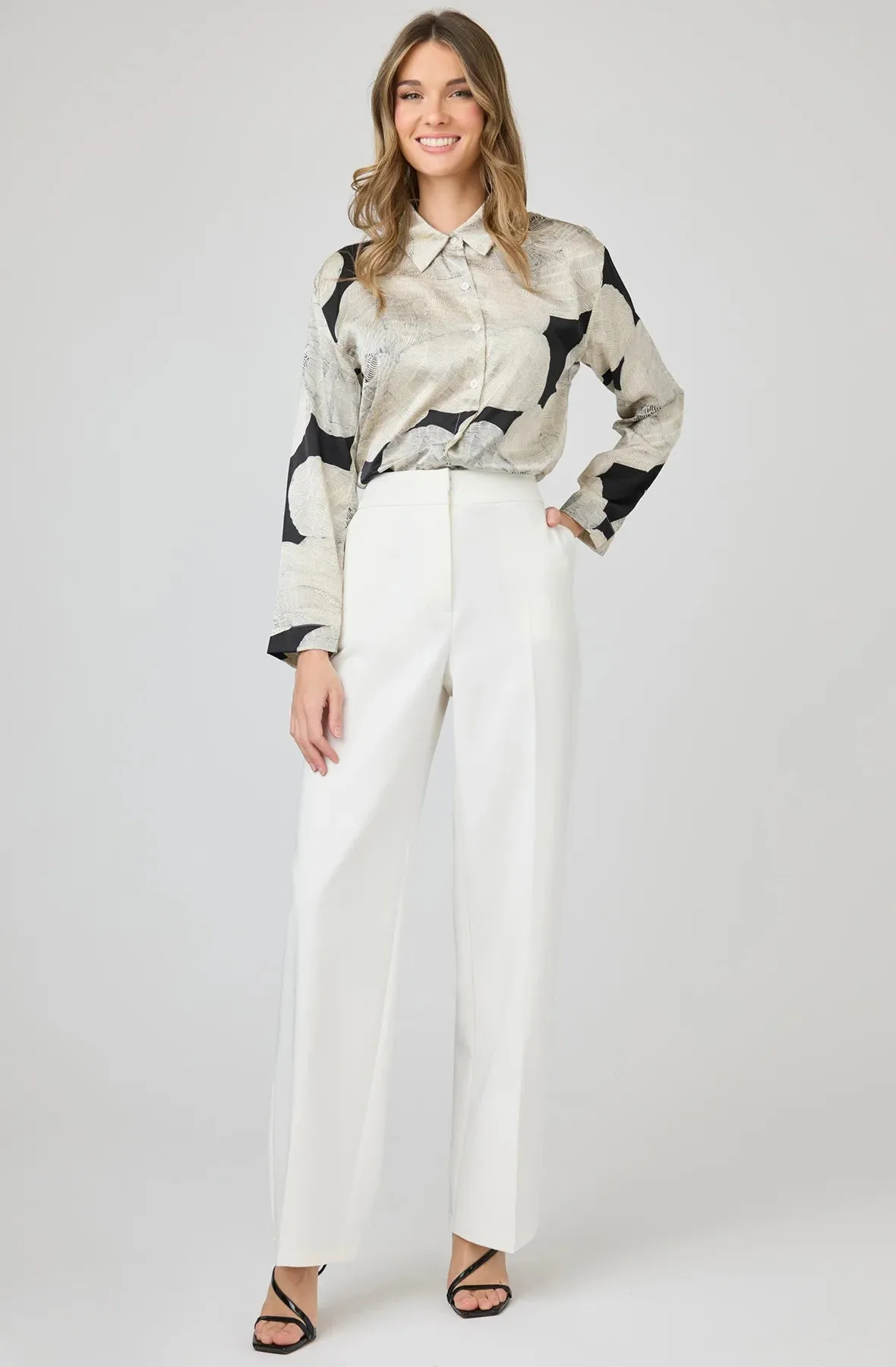 High Waist Wide Leg Trouser