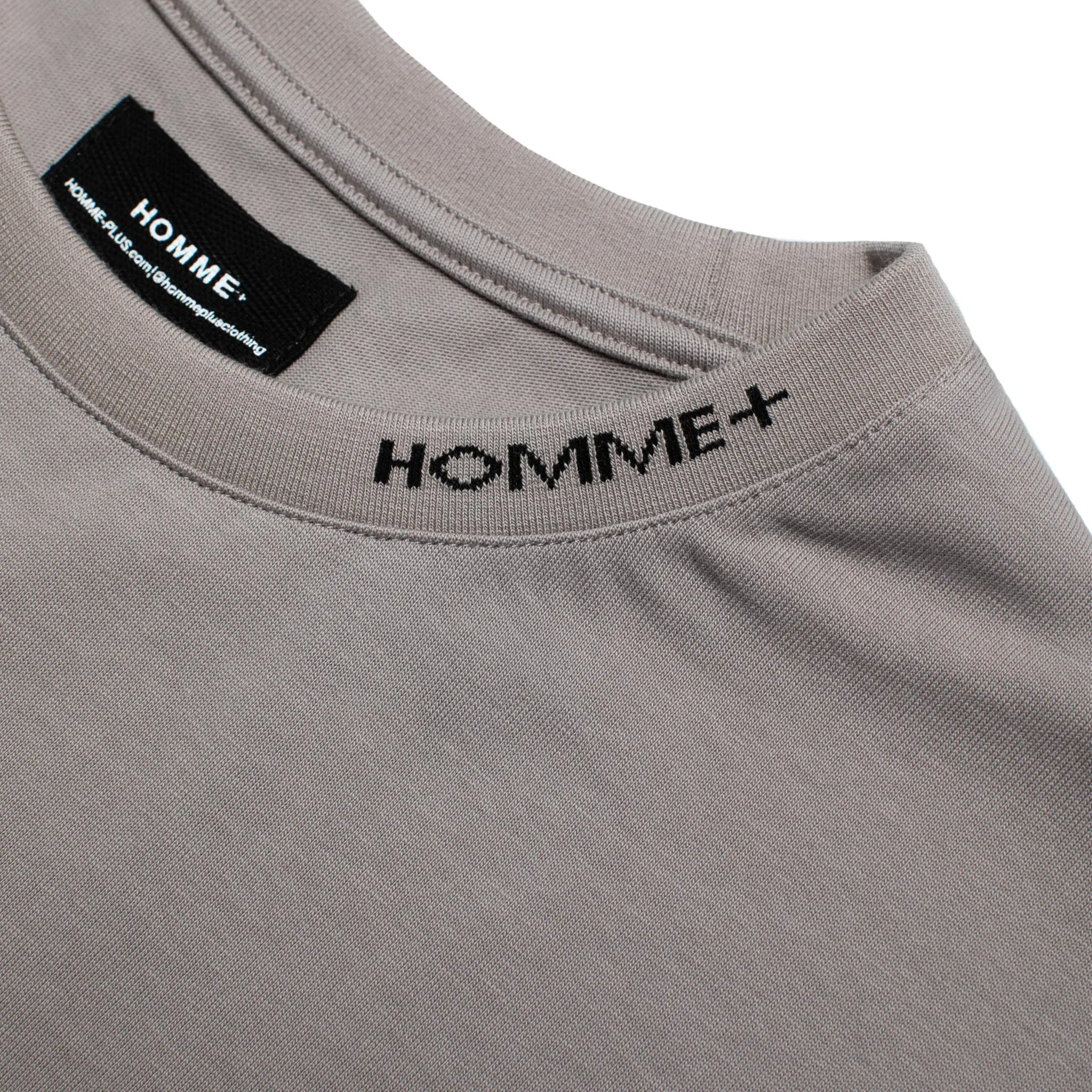 HOMME  QR Code Print Tee Cement