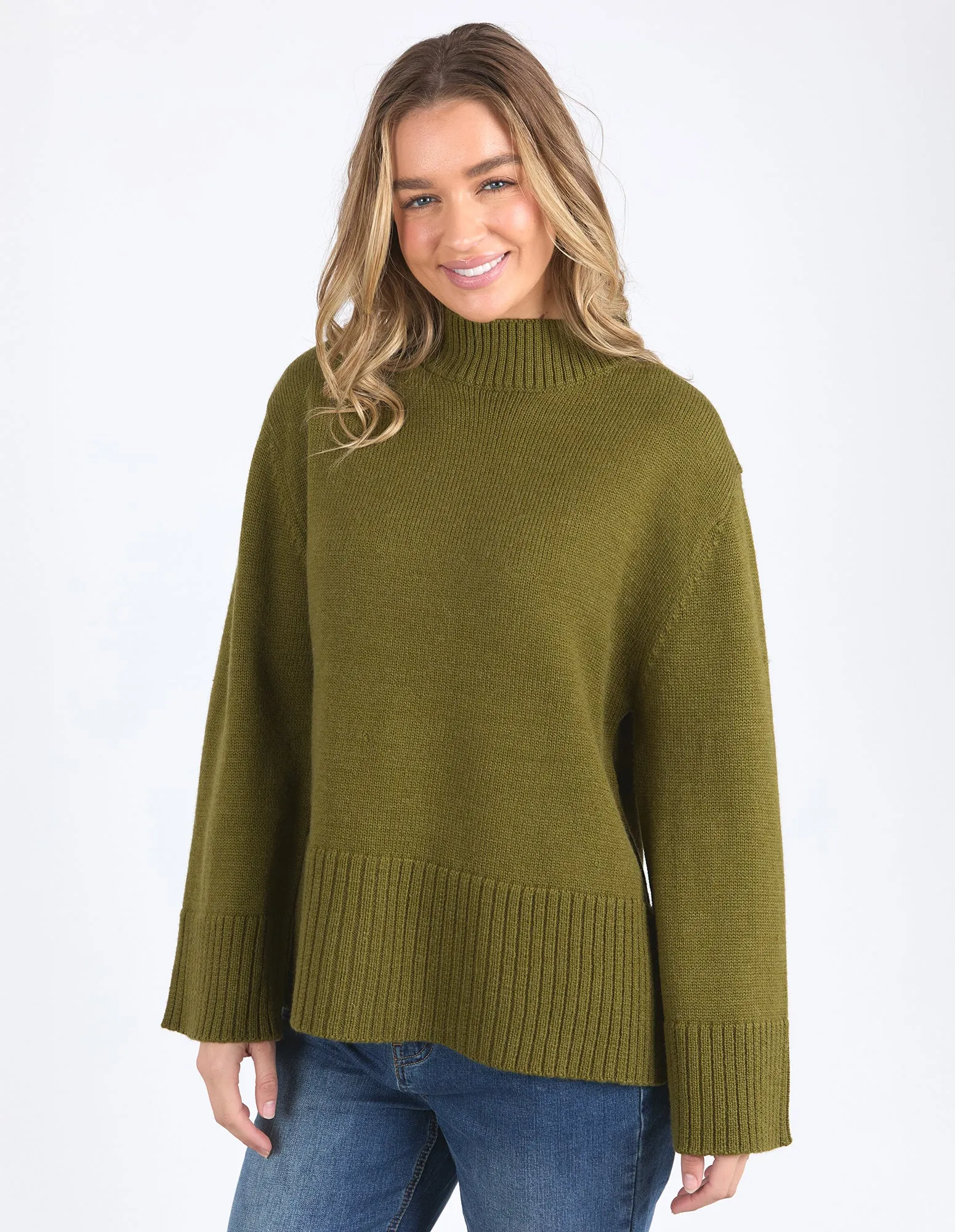 Jude Knit Jumper - Olive