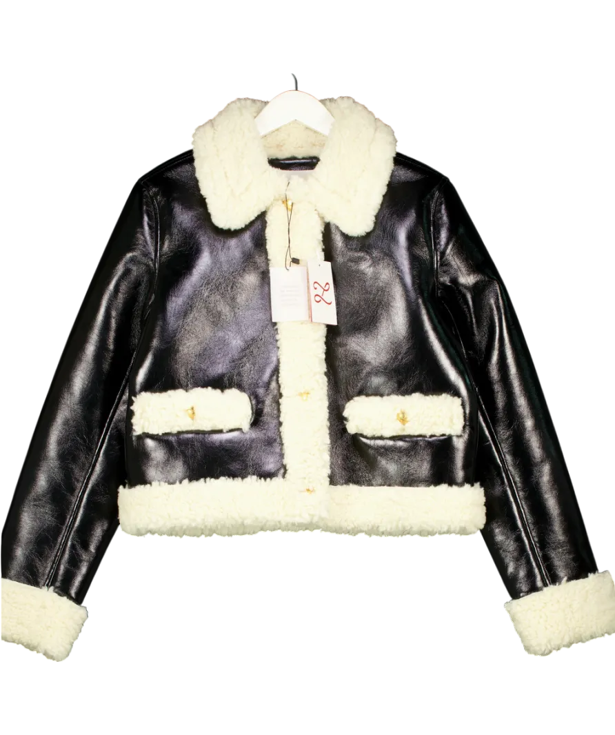Lacademie Black By Marianna Corsica Faux Sherpa Jacket UK M