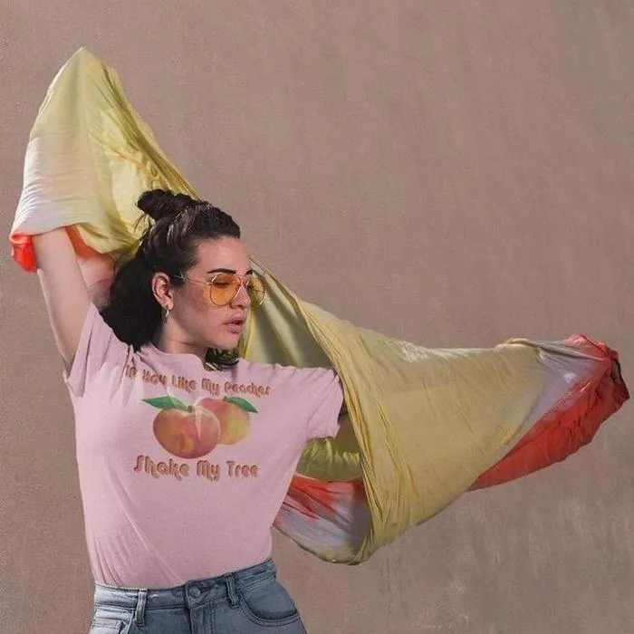 Like My Peaches Graphic Vintage Style Tee