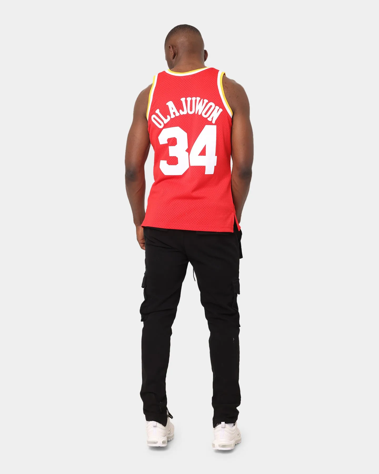 Mitchell & Ness Houston Rockets Hakeem Olajuwon #34 '93-'94 Road Swingman Jersey Scarlet