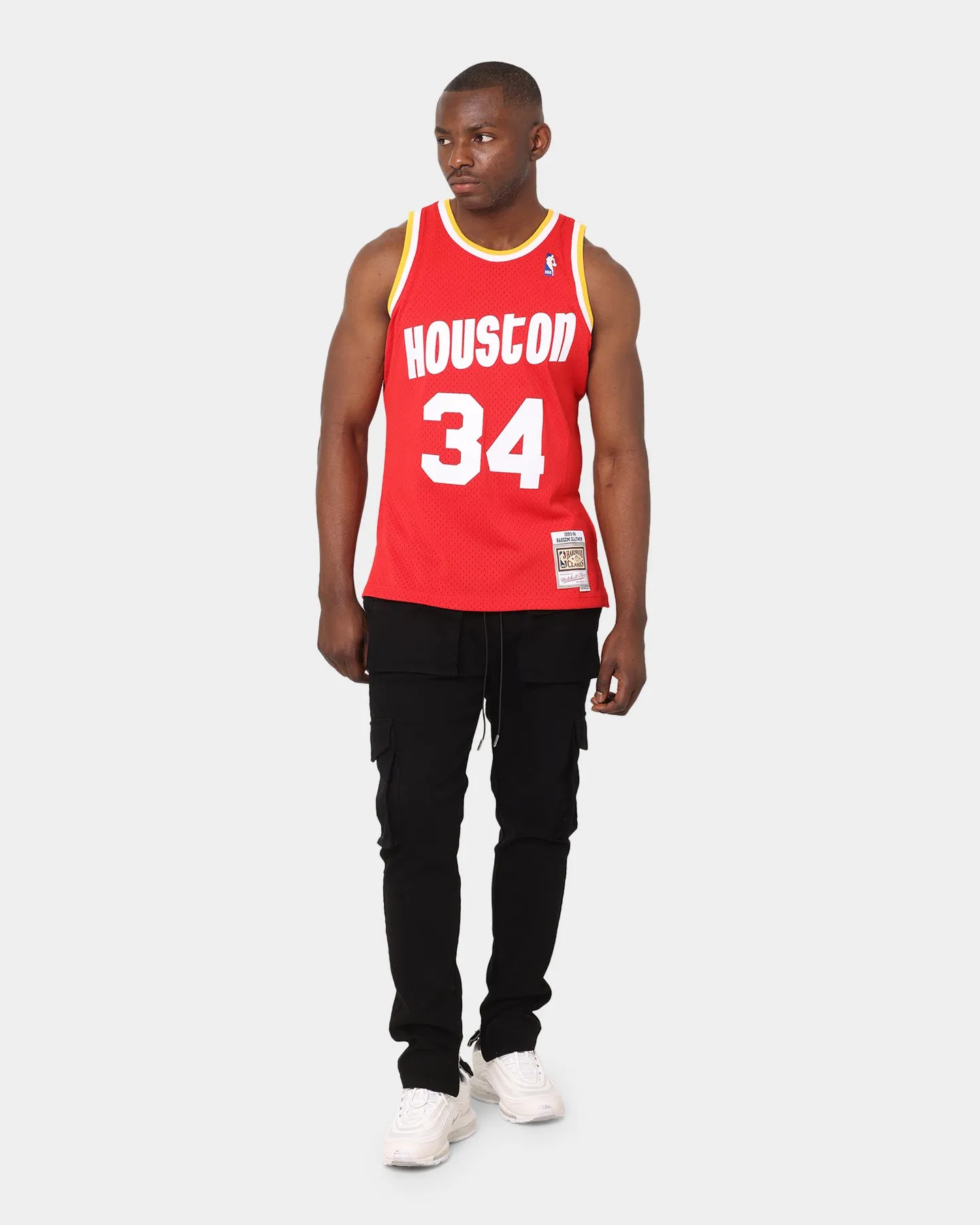 Mitchell & Ness Houston Rockets Hakeem Olajuwon #34 '93-'94 Road Swingman Jersey Scarlet