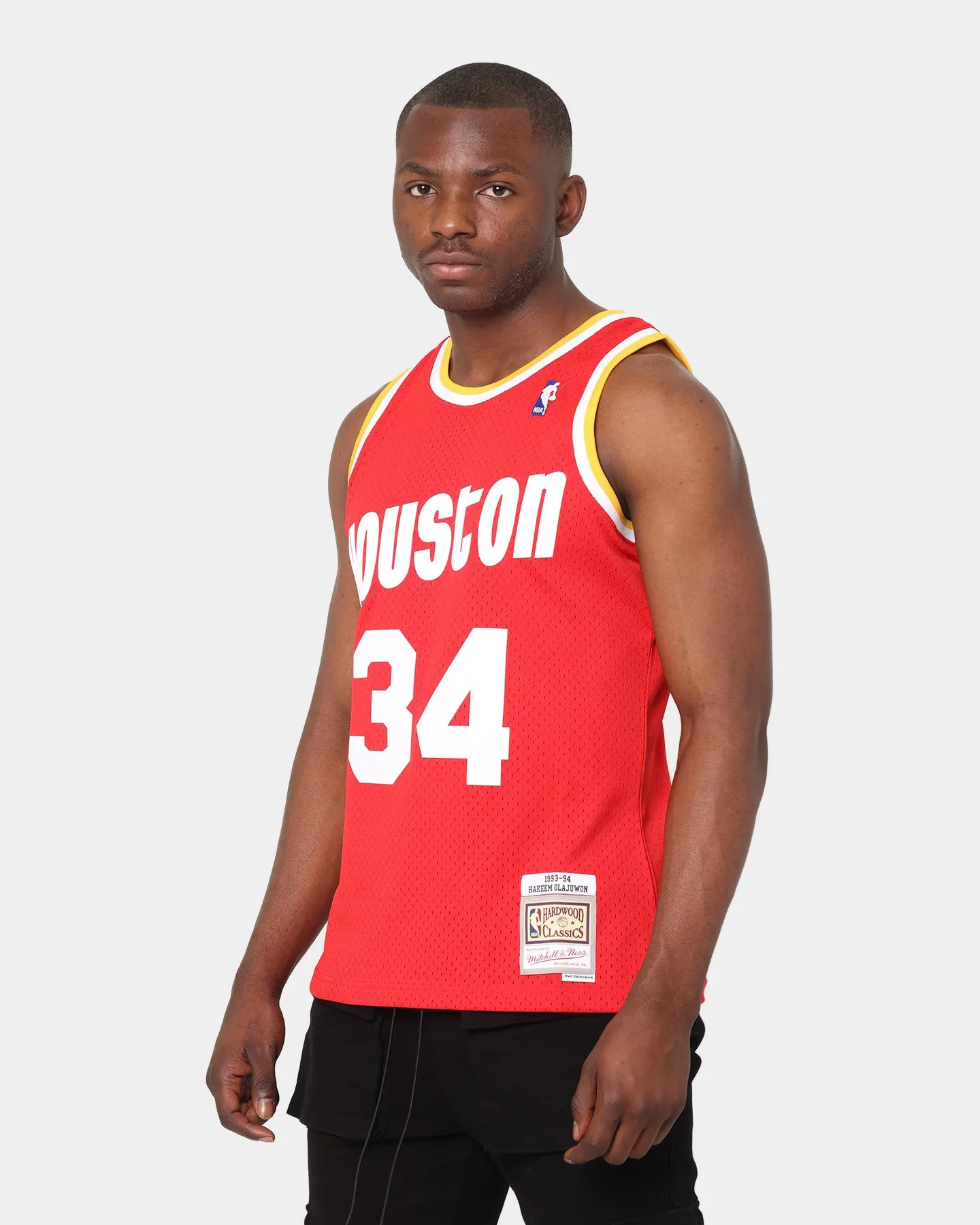 Mitchell & Ness Houston Rockets Hakeem Olajuwon #34 '93-'94 Road Swingman Jersey Scarlet