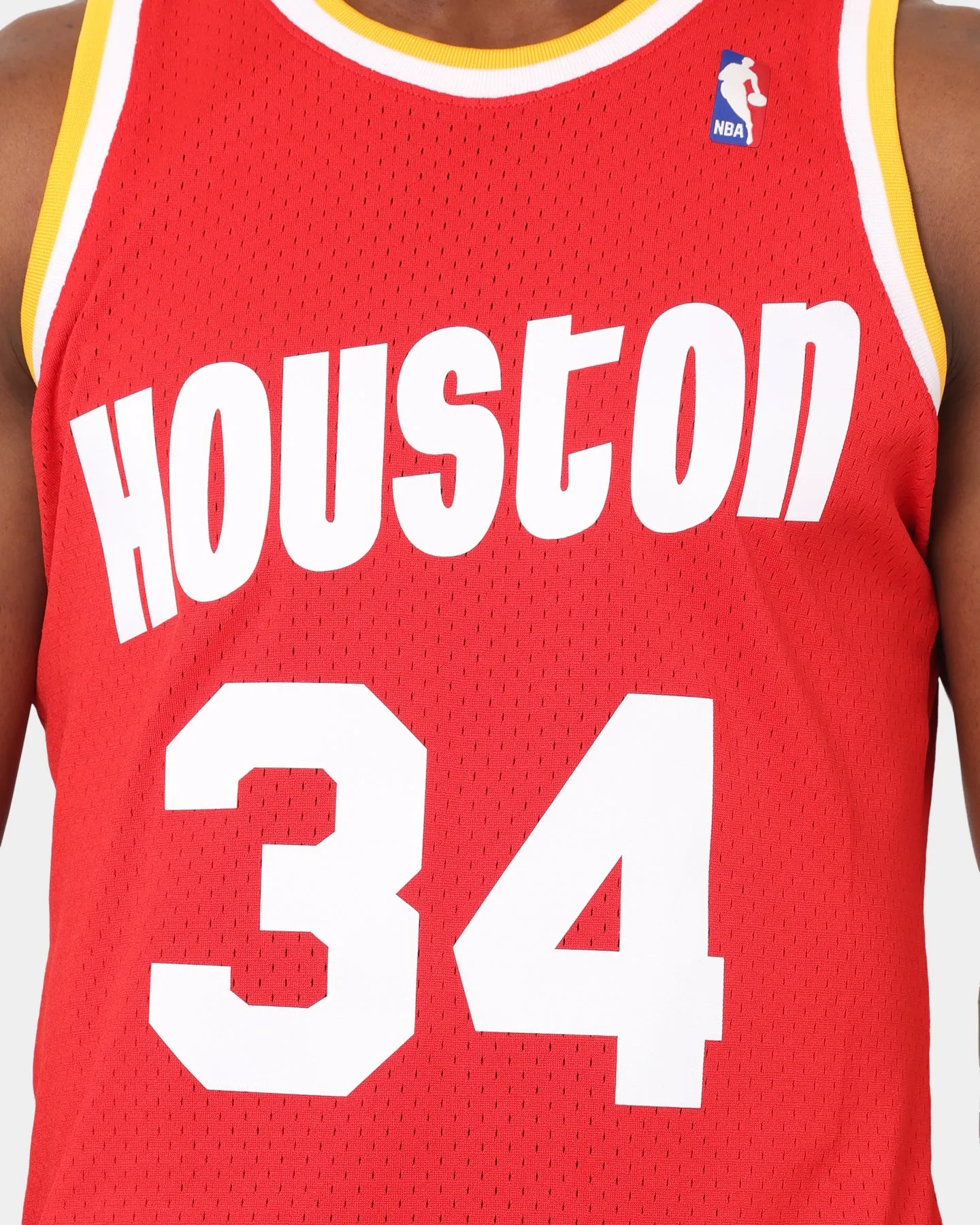 Mitchell & Ness Houston Rockets Hakeem Olajuwon #34 '93-'94 Road Swingman Jersey Scarlet