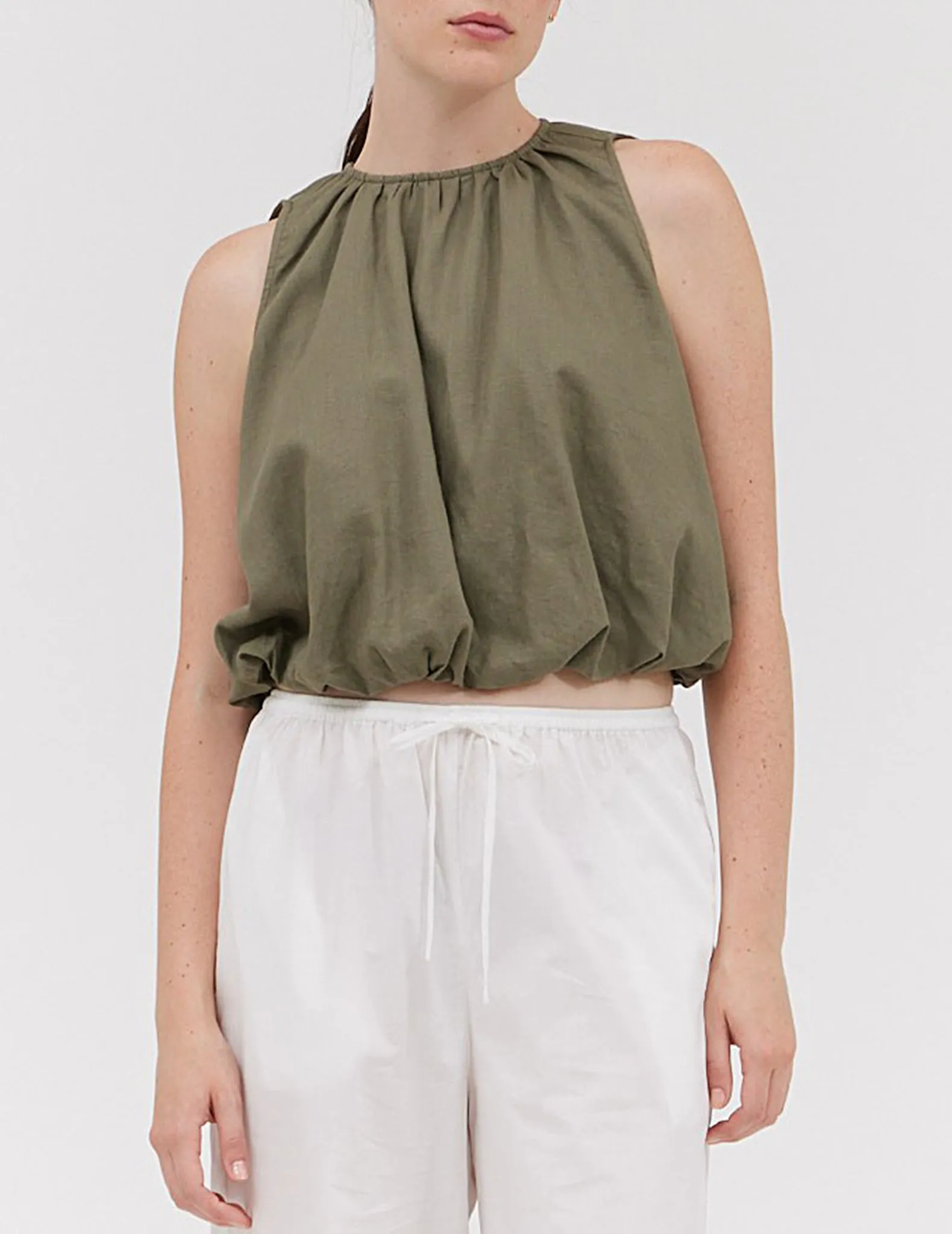 Nola Bubble Hem Sleeveless Top