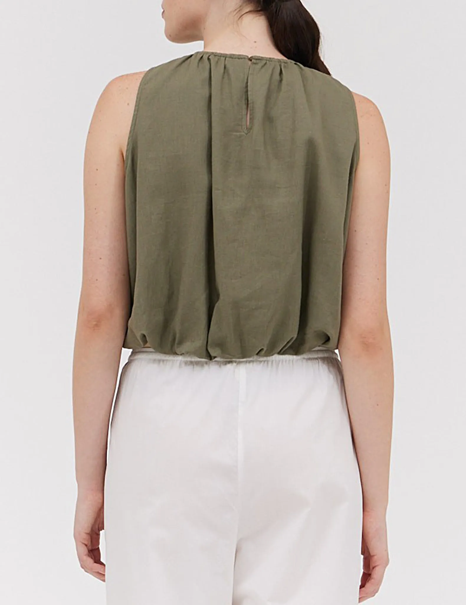 Nola Bubble Hem Sleeveless Top