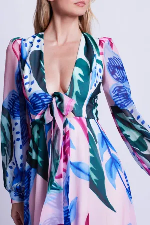 Nova Flora Deep V Maxi Dress