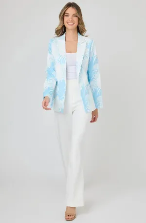 Printed Blazer with Tailored Fit