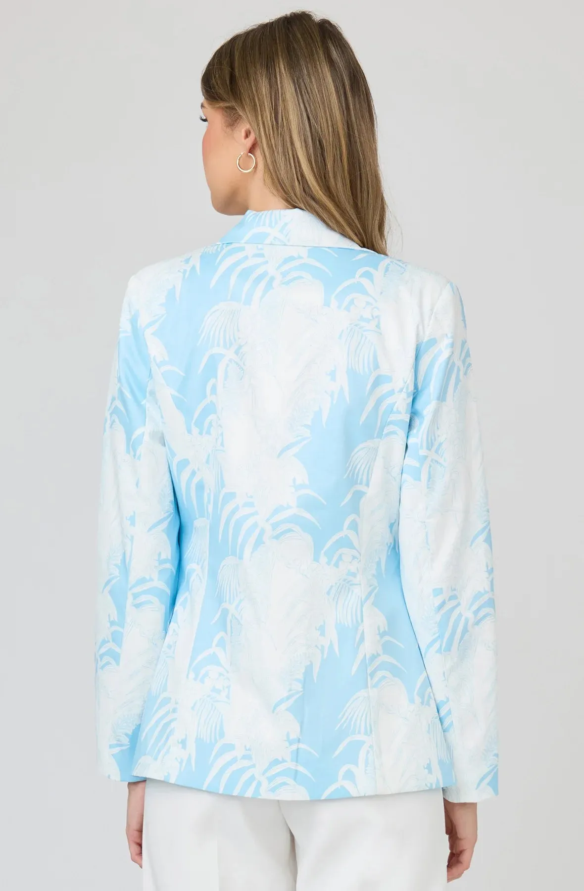 Printed Blazer with Tailored Fit