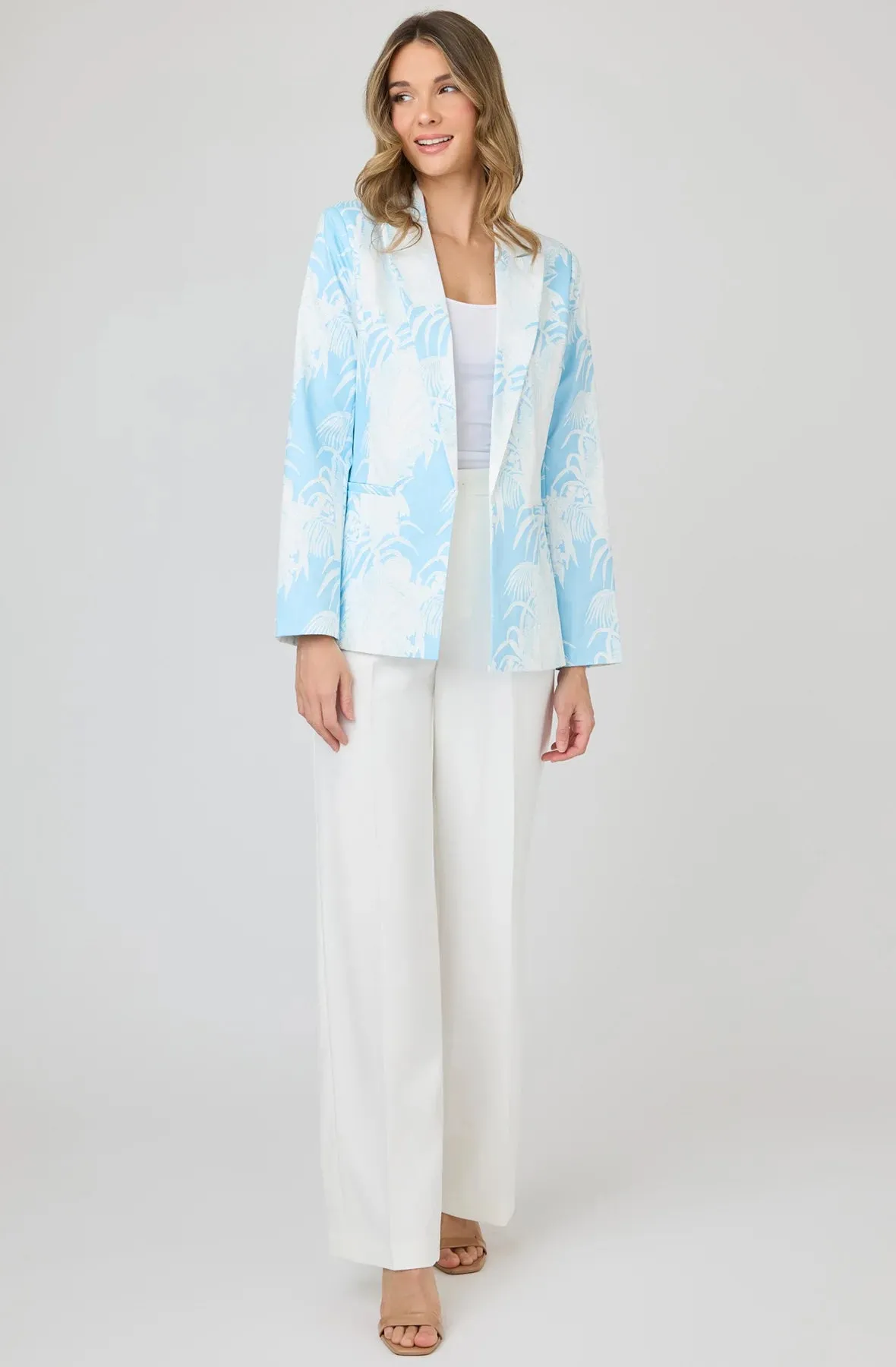 Printed Blazer with Tailored Fit