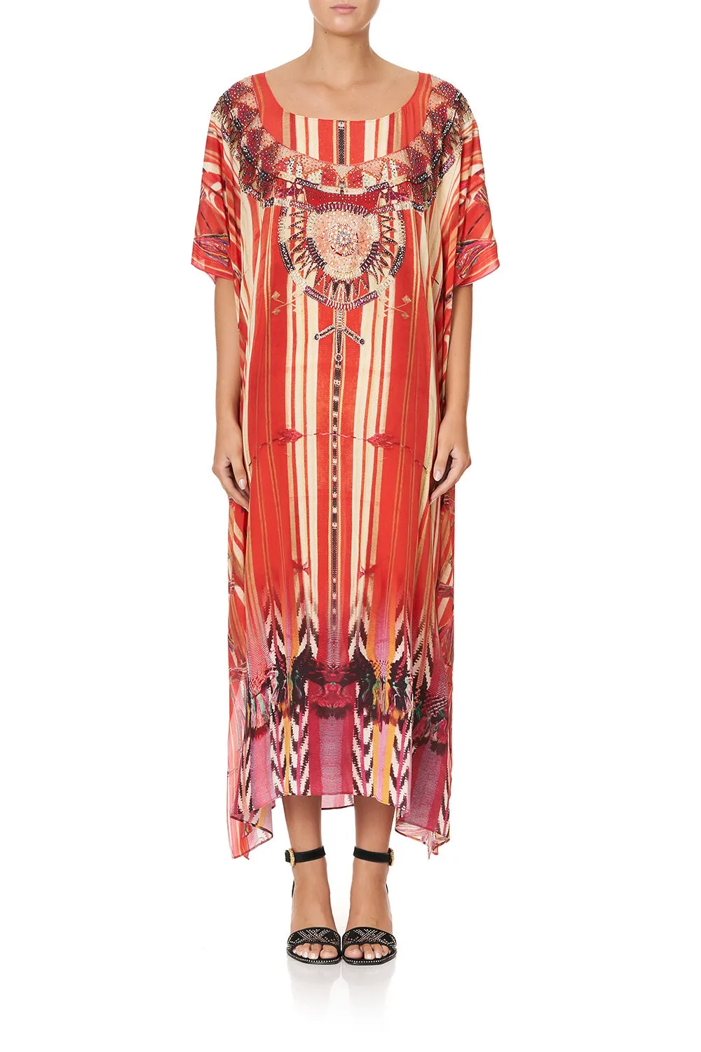 ROUND NECK KAFTAN ARROW OF THE LOOM