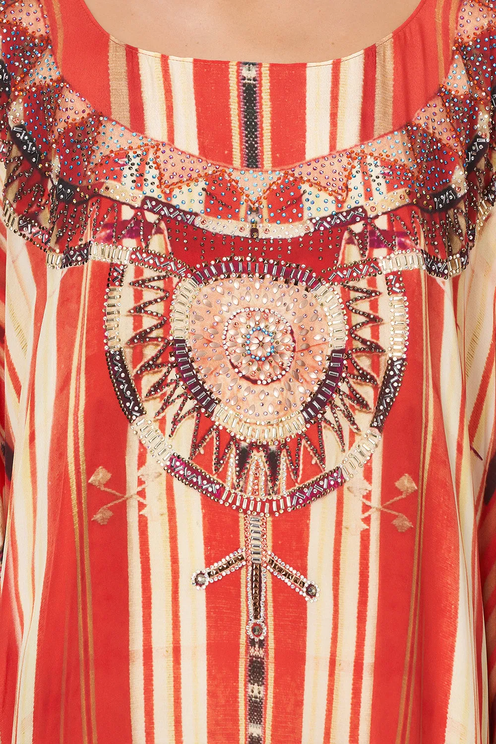 ROUND NECK KAFTAN ARROW OF THE LOOM