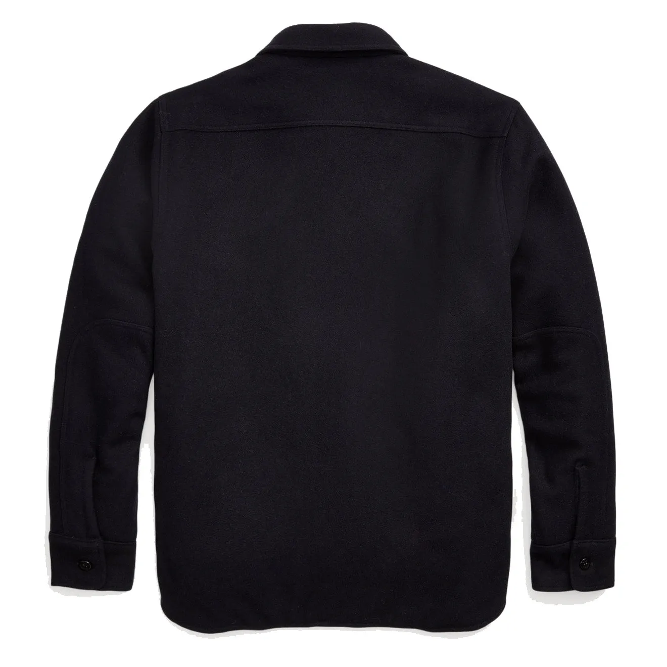 RRL by Ralph Lauren Quilted Wool Melton Overshirt Navy / Blue