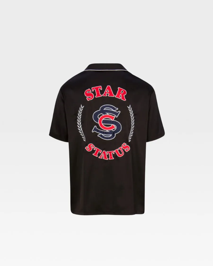 Star Status Shirt and Shorts Set in Black