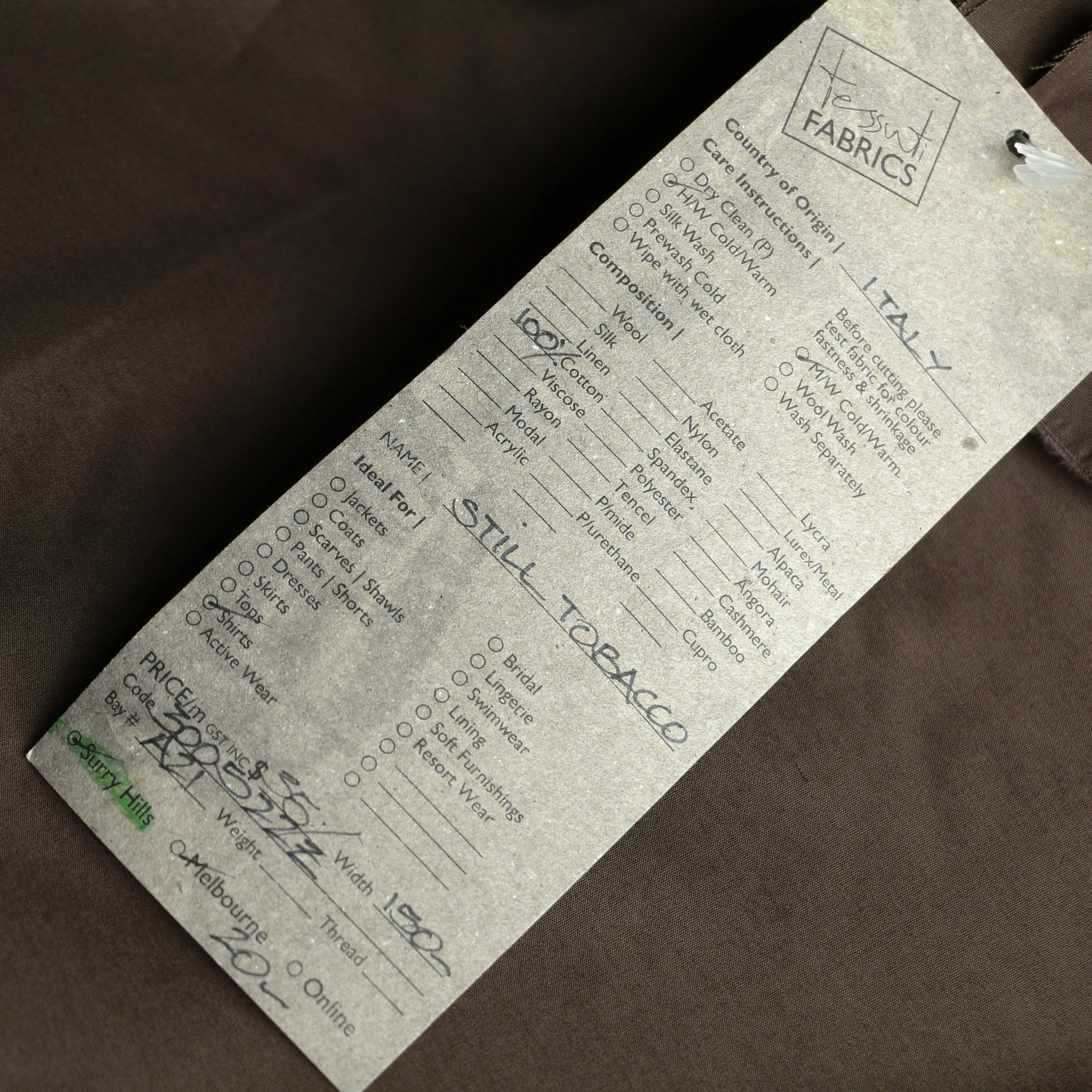 Still Tobacco Poplin Shirting