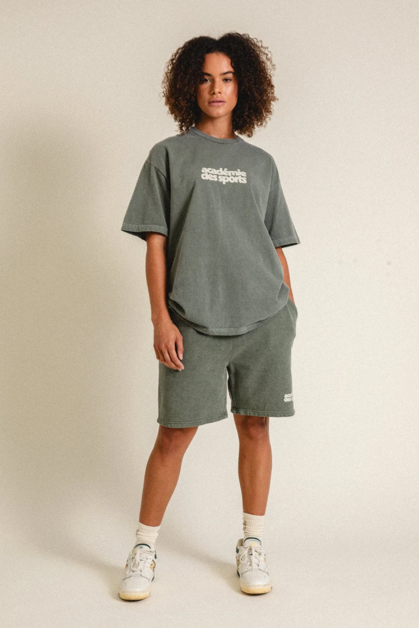 Vice 84 'Académie des Sports' Vintage Washed Shorts - Khaki