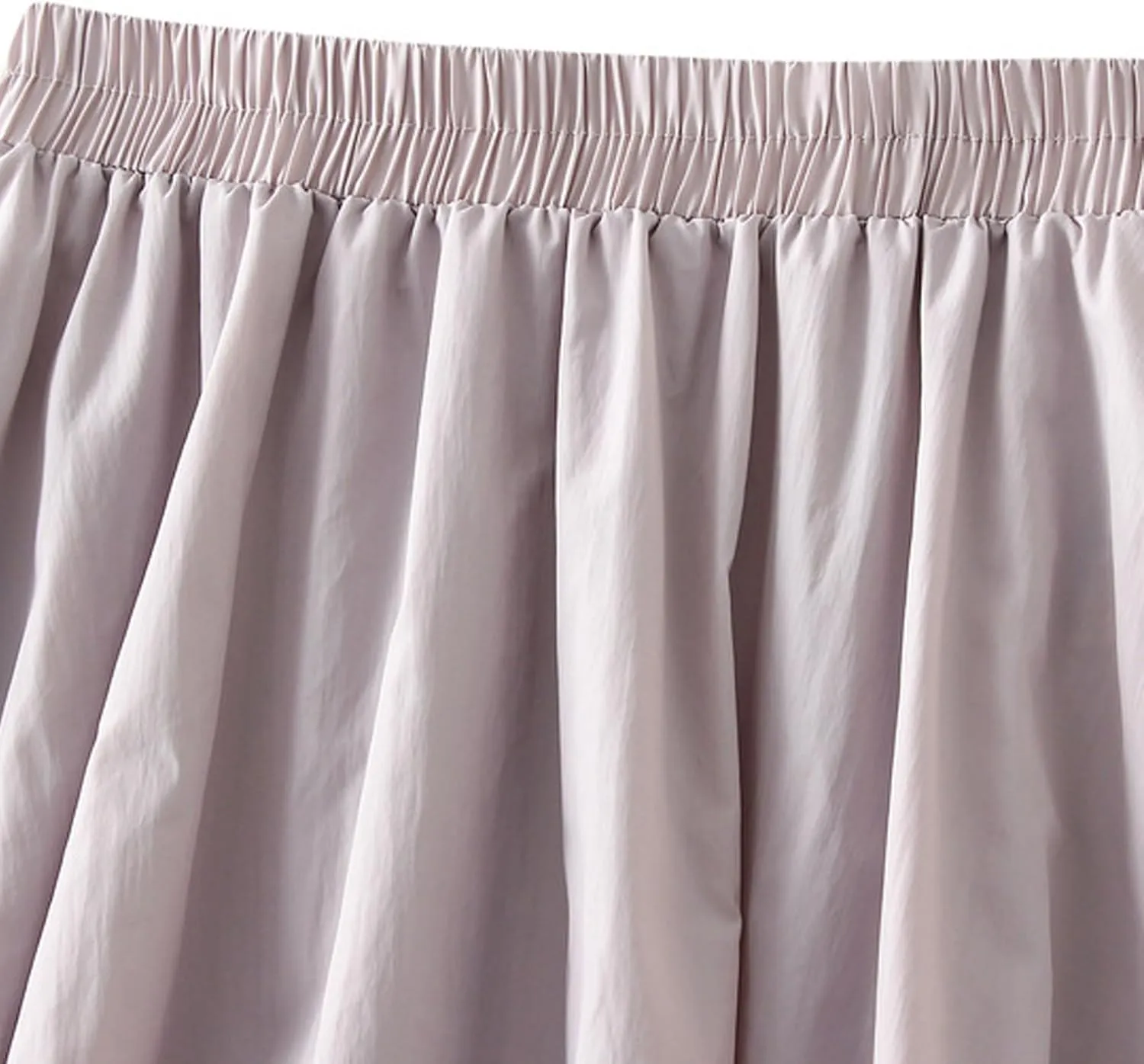 Womens Casual Boho Skirts Solid Lantern Skirt Trendy Pleated Elastic Waist Flower Bud A-line Skirt Beach Half Dress